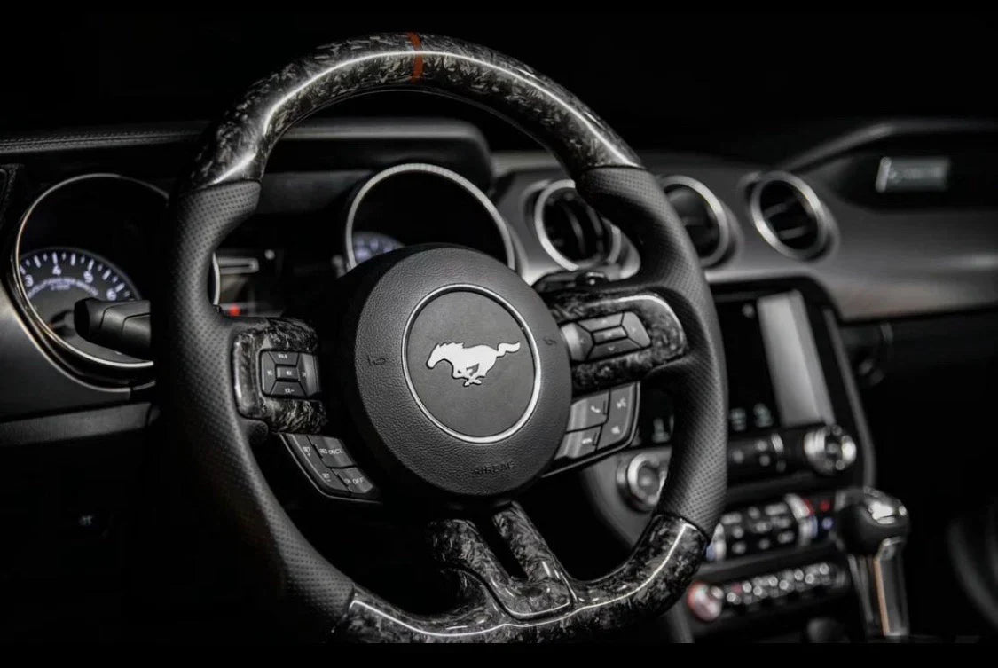 2015 - 2023 Ford Mustang S550 - Custom Carbon Fiber Steering Wheel with options